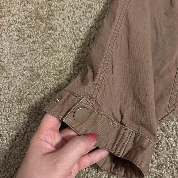 Anthropologie 4Ellie Embroidered Brown Utility Pants Size 12 - Picture 2 of 9